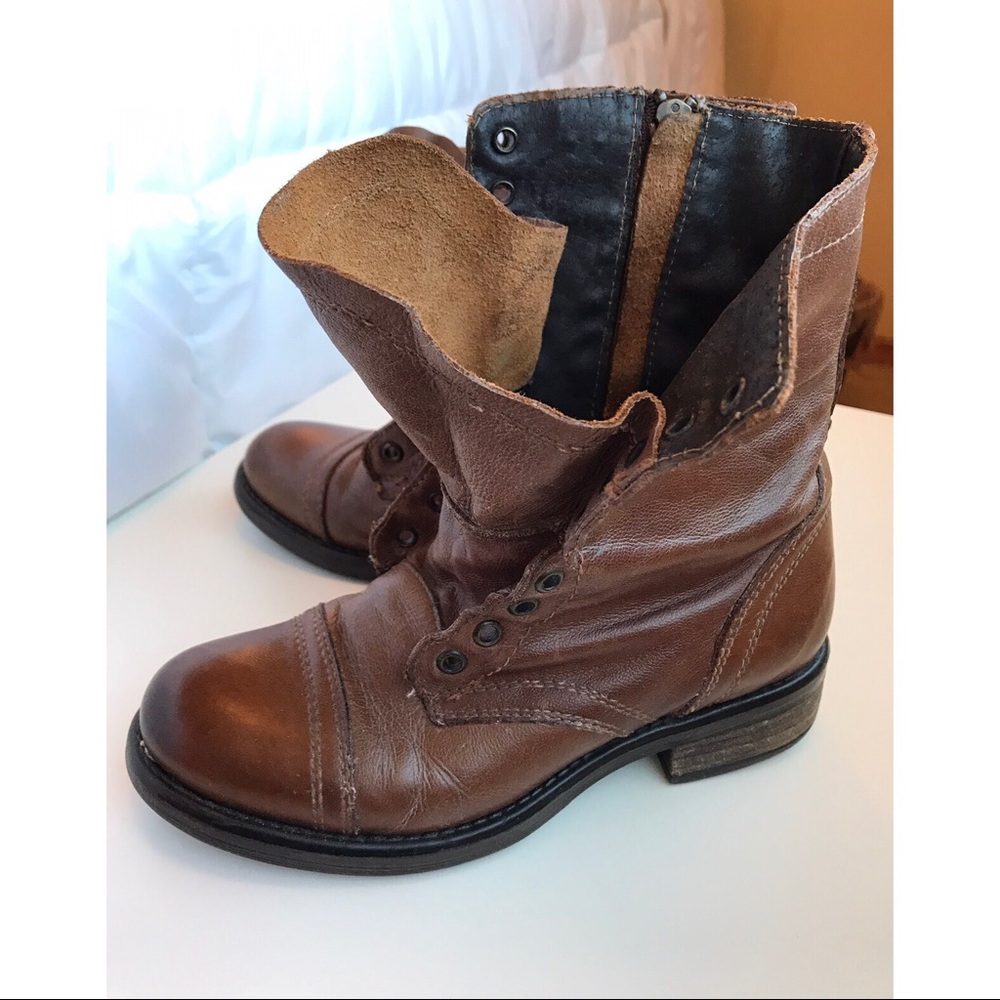 Steve Madden Leather Combat Boots